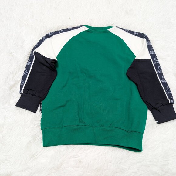 Kappa Unisex Crew Neck Green with White Pullover Loopknit  Sweatshirt NWOT - Picture 8 of 9